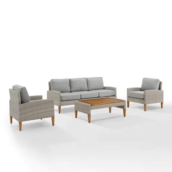 Capella Outdoor Wicker 4 Piece Sofa Set