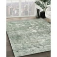 thumbnail image 3 of Ahgly Company Machine Washable Indoor Round Contemporary Pale Silver Gray Area Rugs, 4' Round, 3 of 7