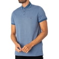thumbnail image 2 of Tommy Hilfiger Pretwist Mouline Tipped Slim Polo Shirt, Blue, 2 of 5