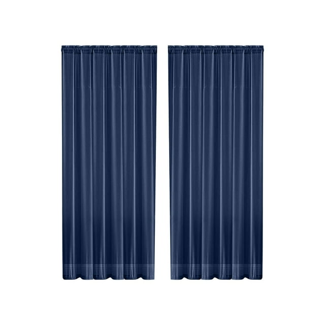 Semi Sheer Curtains Solid-Color Double-String Polyester Curtain Sheers Semi-Sheer Curtains Rod-Pocket Style Semi-Sheer Curtains