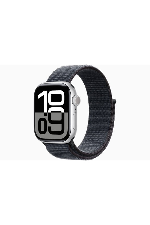 Restored Apple Watch Series 10 GPS 46mm Jet Black Aluminum Case with Ink Sport Loop (Refurbished)
