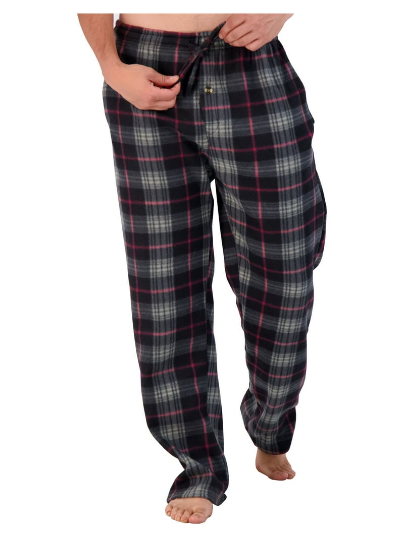 Real Essentials Men's 4-Pack Microfleece Sleep Pants, Sizes