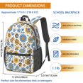 thumbnail image 3 of Pioneer Flower Floral Print Pattern 17" School Backpacks for Teens,Waterproof Oxford Fabric,S-Shape Padded Straps for School,Travel,Hiking,Camping, 3 of 5