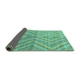 thumbnail image 2 of Ahgly Company Indoor Round Abstract Turquoise Blue Modern Area Rugs, 4' Round, 2 of 4