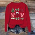 thumbnail image 2 of WEAIXIMIUNG Sweatshirts pour Femmes Mode Hiver Imprimé Festif de Noël Col Rond, 2 of 3