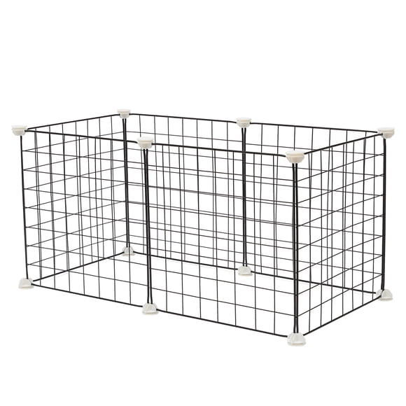 EeaseMX Jaula de metal plegable de hierro para perros, gatos y conejos, 6 piezas, 35 x 35