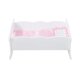thumbnail image 2 of Cama de madera para muñecas de 45 cm, mueble de juego de simulación con edredón de almohada, instalación rápida, longitud de 52,5 cm., 2 of 9