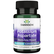 Swanson Potassium Aspartate 99 Milligrams 60 Capsules
