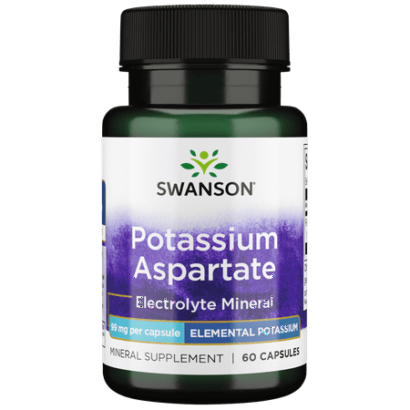 Swanson Potassium Aspartate 99 Milligrams 60 Capsules