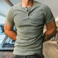thumbnail image 4 of Men's Shirts Short Sleeve Casual Basic Summer Solid T Shirts - M, 4 of 5