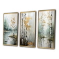 thumbnail image 3 of Designart "Birch Woods Ethereal gracefulness VI" Floral Framed Wall Art Set Of 3 - Green Tree Birch Frame Gallery Wall Set For Home Decor, 3 of 7