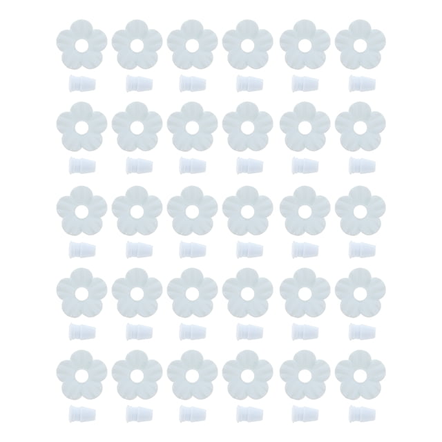 Repuestos de flores para alimentador de colibríes Unique Bargains 30 Pcs para alimentador de colibríes, componentes de plástico que atraen colibríes, color blanco