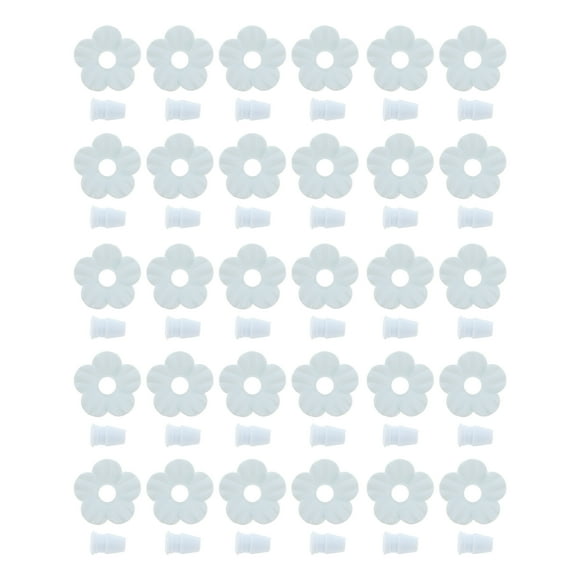 Repuestos de flores para alimentador de colibríes Unique Bargains 30 Pcs para alimentador de colibríes, componentes de plástico que atraen colibríes, color blanco