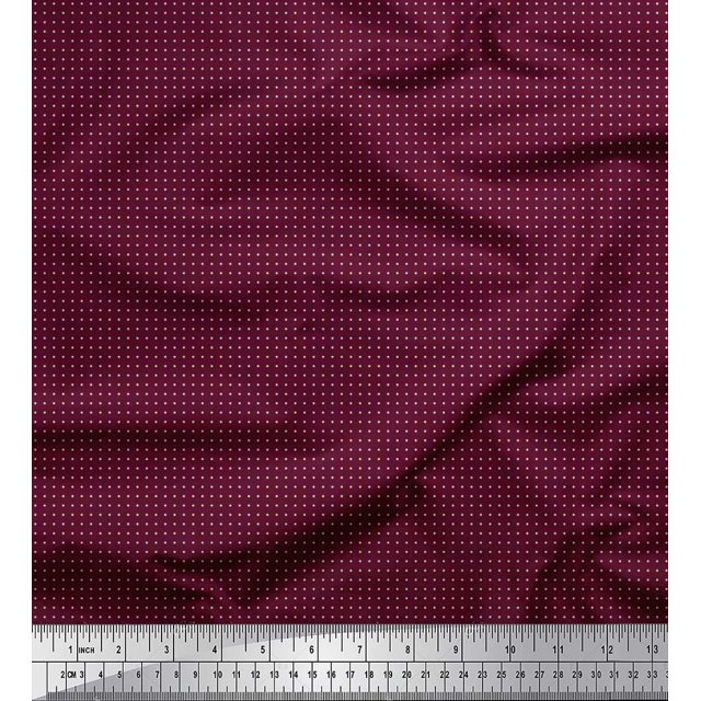 Soimoi Moss Georgette Fabric Dots Dots Printed Fabric 1 Yard 42 Inch Wide