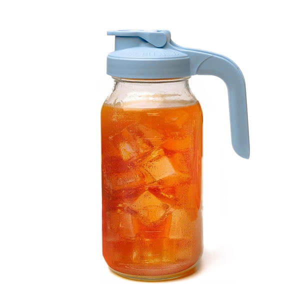 Tarro de cristal Pitcher County Line Kitchen, 2 litros, color azul cielo