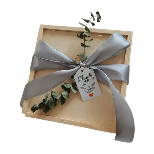 Gifts Package Box Sliding Cover Gifts Package Box Square Wood Wedding Favor Gift Wrap Box Desktop Decor