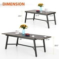 thumbnail image 6 of Sophia & William 6-8 Person Extendable Steel Outdoor Patio Dining Table - Black, 6 of 7