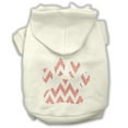 thumbnail image 4 of Christmas Pet, Dog  Cat Hoodie Rhinestone, "Candy Cane Chevron Paw", 4 of 10