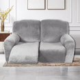 thumbnail image 3 of Housse de Fauteuil Inclinable Extensible 3 Places 2024 Housse de Fauteuil Canapé Élastique (Gris Clair), 3 of 5