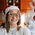 thumbnail image 5 of Todaioua Christmas Glitter Party Glasses Frames Christmas Costume Eyewear Party Accessory Supplies Antlers Reindeer Snowman Eyeglasses for Xmas Party, 5 of 5