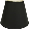 thumbnail image 2 of 16" Black with White  Empire Deep Slanted Shantung Lampshade, 2 of 4