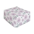 thumbnail image 1 of Floral Rectangle Pouf, Rhythmic Pattern Ornamental Dandelion Flowers on Plain Background, Foot Stool for Living Room Office Ottoman with Cover, 25", White Pale Purple and Seafoam, by Ambesonne, 1 of 4