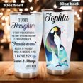 thumbnail image 4 of Personalized Penguins To My Daughter Loving Letters Stainless Steel Tumbler -, 4 of 7