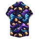 thumbnail image 5 of Ceisia Men's Relaxed Fit Navy Iridescent Wave & Shell Print Hawaiian Shirt Short Sleeve Summer Beach Casual Button Down Shirt (S-5XL) Gifts, 5 of 6