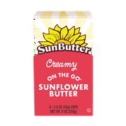 On The Go SunButter, Sunflower Butter, Creamy, 1.5 oz, 6 Ct