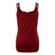 thumbnail image 4 of Gibobby Mujeres Verano Casual Color sólido Cuello en V Chaleco Camisola Camiseta Top(Rojo,XG), 4 of 5