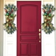 thumbnail image 4 of BJUTIR Christmas Wreaths & Garlands The Cordless Prelit Stairway Trim Christmas Wreaths For Front Door Holiday Wall Window Hanging Ornaments For Indoor Outdoor Home Xmas Decor, 4 of 9