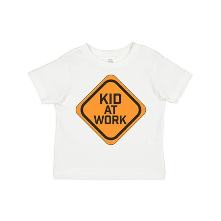 

Inktastic Kid at Work Construction Sign Gift Toddler Boy or Toddler Girl T-Shirt