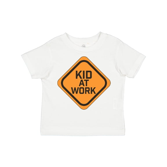 Inktastic Kid at Work Construction Sign Boys or Girls Toddler T-Shirt