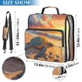 thumbnail image 6 of 3 Ring Zipper Binder with Shoulder Strap Waterproof Trapper Keeper 2 Inch D-Ring 500 Sheets Capacity Turtle Beach Sunset, 6 of 8