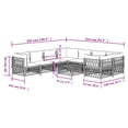 thumbnail image 4 of vidaXL 9 Piece Garden Lounge Set with Cushions Anthracite Steel, 4 of 5