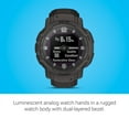 thumbnail image 4 of Garmin Instinct Crossover Solar, Rugged Hybrid Smartwatch with Solar, Analog Hands and Digital Display, Graphite, 4 of 6