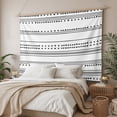 thumbnail image 3 of Boho Black White Modern Stripes Large Tapestry for Bedroom Wall Hanging Tapestry,Farmhouse Abstract Art Ceiling Backdrop Tapestries Poster Blanket Wall Decor for Teens Room Living Room Dorm 85" x 90", 3 of 8