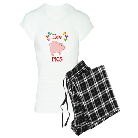 

CafePress - I Love Pigs - Women s Light Pajamas