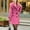 Pink, variant on Women's Faux Fur Trench Coat Long Sleeve Double Breasted Belted Wool Blend Fashion Midi Winter Dress Coat Overcoat Khaki M