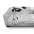 thumbnail image 3 of Animal Soft Flannel Fleece Throw Blanket, Cat Face Portrait Says No Grumpy Social Character Kitty Domestic Image, Cozy Plush for Indoor and Outdoor Use, 50" x 70", Black and White, by Ambesonne, 3 of 6