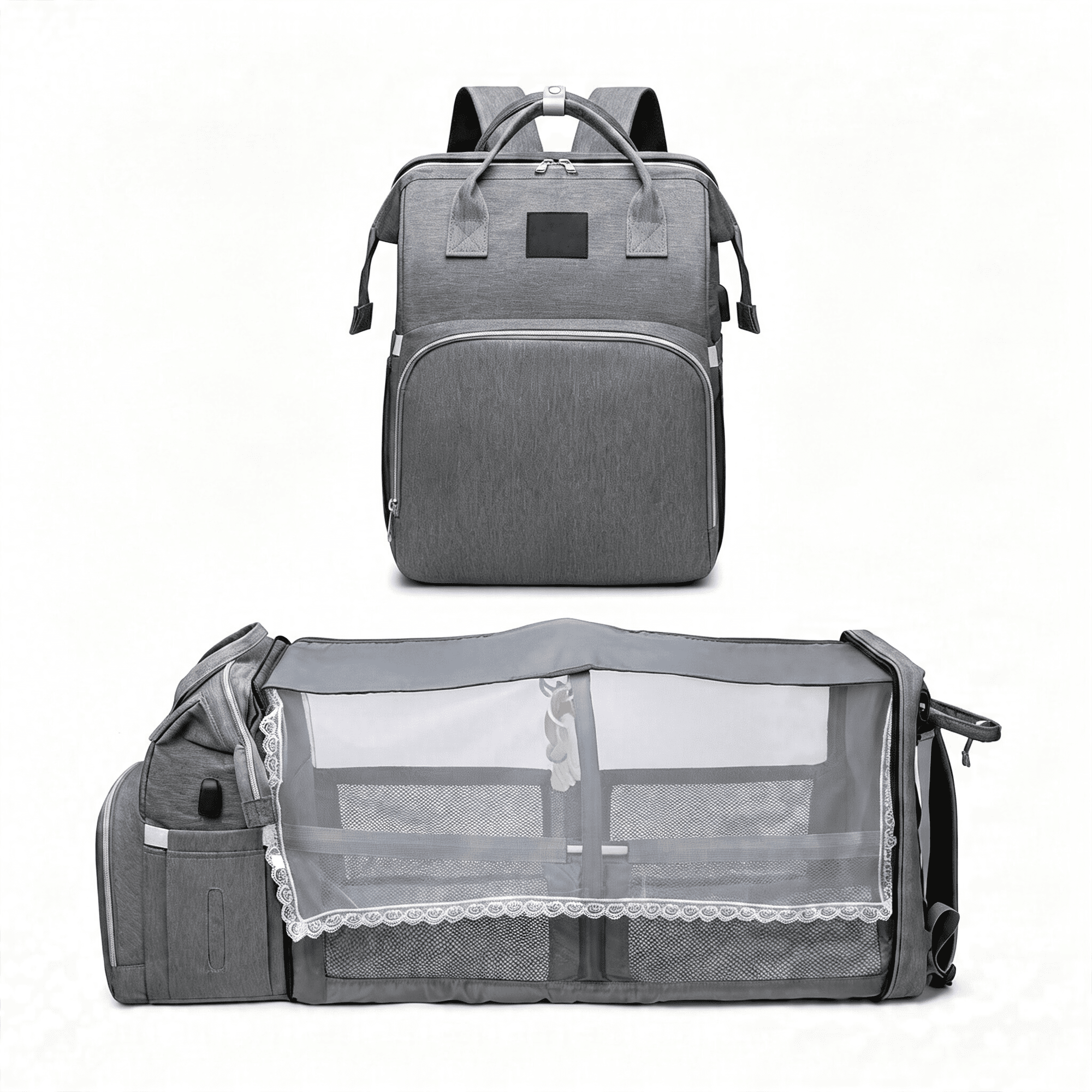 AOMRCOL Diaper Bags Backpack for Baby Boy: Large Baby Bag for Boys Girls Mom Toddler Women Men Dad Big Travel Newborn Essential Baby Registry Search Must Haves Grey