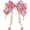 Pink, variant on Hzzsbu Large Bow Hair Clips with Hot Cherry Blossom Pendant, Lolita Pearl Tassel Edge Clip Barrette Hair Fastener Accessories for Women