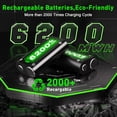 thumbnail image 4 of Fast Charging 2x 6200mWh Rechargeable Battery Packs with Charger for Xbox Controllers, Compatible with Xbox One/Series X|S, 4 of 7