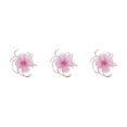 thumbnail image 4 of pitrice 1/2/3/5 Maille Fascinator Femmes Coiffe Prom Maquillage Nuptiale Scène Réglable Performance Photo Coiffe Fille Bande de Cheveux Rose 3PCS, 4 of 6