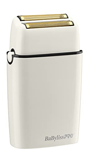 BaByliss PRO FOILFX02 Cordless Metal WHITE Double Foil Shaver