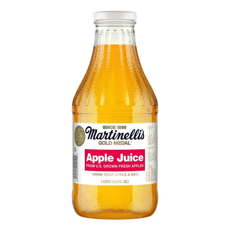 Martinelli's Gold Medal 100% Apple Juice, Multi-Serve Glass Bottle
