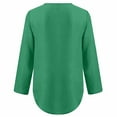 thumbnail image 4 of Hauts d'Été pour Femmes Grande Taille Fermeture à Glissière Tunique Décontractée Manches Roulables Blouse Hauts Chemises Blanc Liquidation, 4 of 5