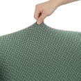 thumbnail image 6 of Topchances Stretch 2-Piece Knitted Jacquard Fabric Wing Chair Slipcover Wingback Cover,Green, 6 of 10