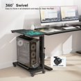 thumbnail image 4 of Mobile Height Adjustable CPU Cart, Black, 4 of 4
