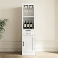 thumbnail image 3 of Brown walnut modular buffet for wine and books | In dining room, offers multi - purpose storage, 3 of 7
